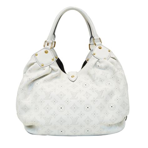 louis vuitton white leather purse